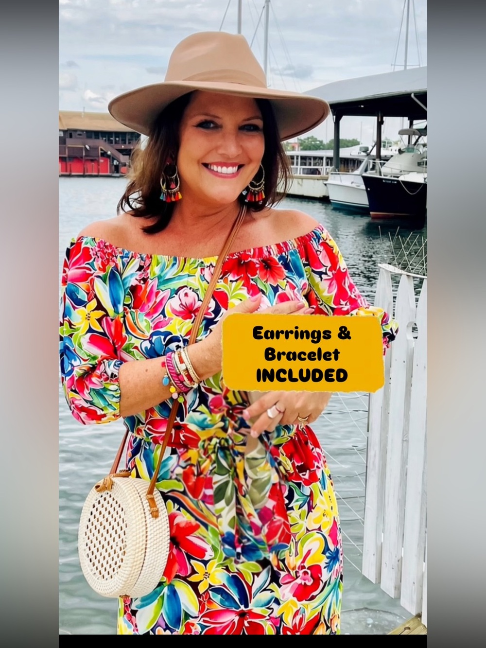 Boston Proper’s Alexia Admor Tropical Colorful Maxi Dress FREE Jewelry Set